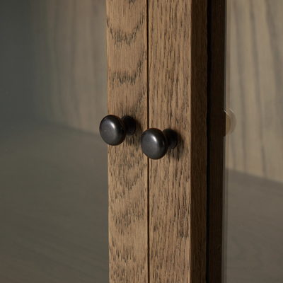 Millie Panel And Glass Door Double Cabinet by Four Hands