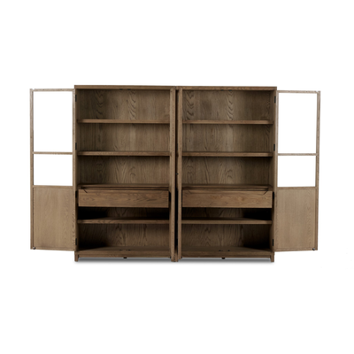 Millie Panel And Glass Door Double Cabinet by Four Hands