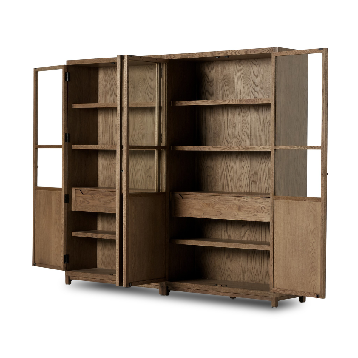 Millie Panel And Glass Door Double Cabinet by Four Hands