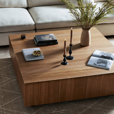 Hudson Large Square Coffee Table by Four Hands