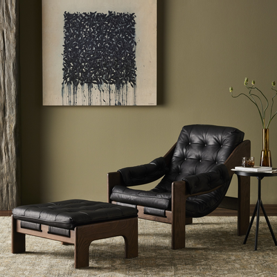 Halston Chair With Ottoman by Four Hands