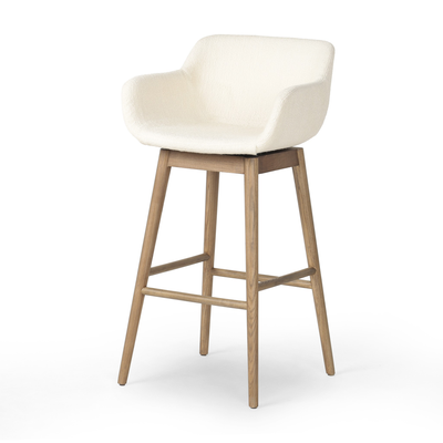 Hannah Swivel Bar + Counter Stool by Four Hands