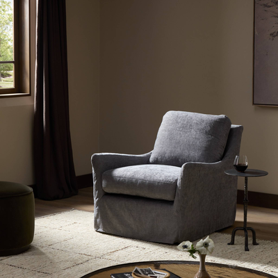 Monette Slipcover Swivel Chair