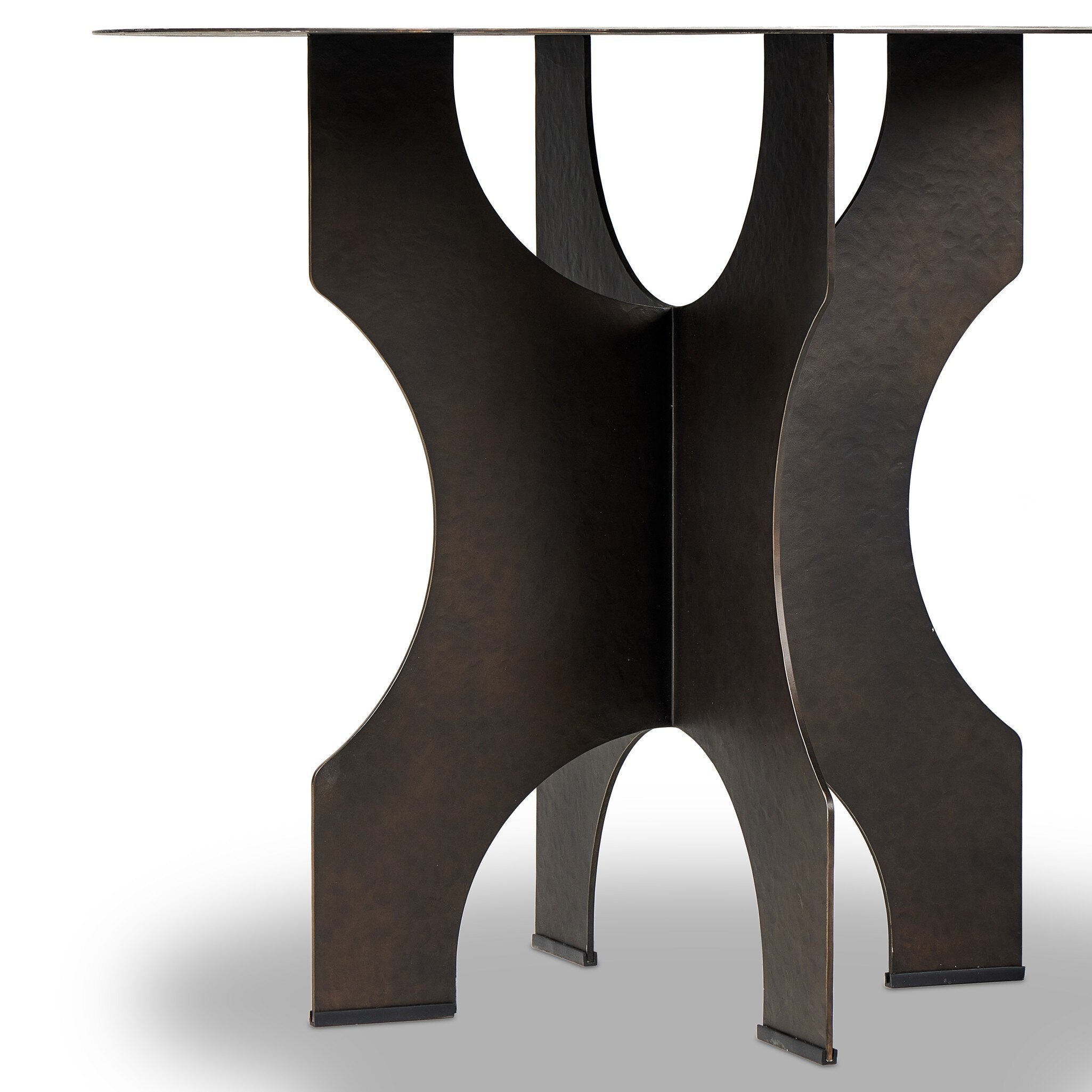 Round Side Table In Solid Iron