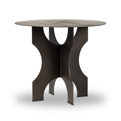 Round Side Table In Solid Iron
