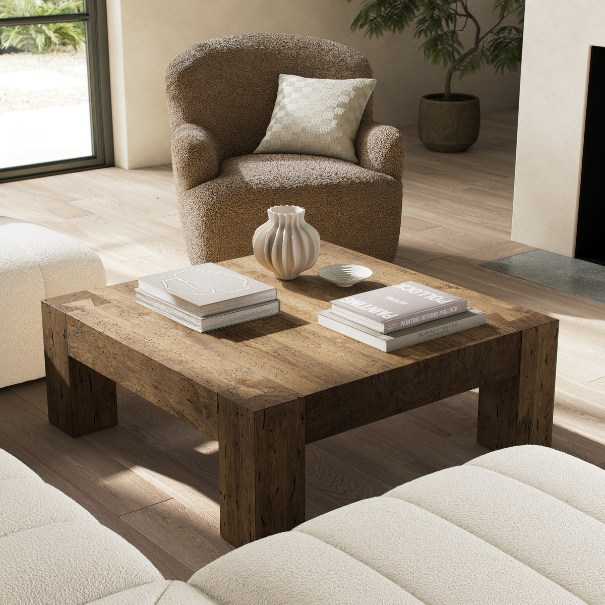 Abaso Small Square Coffee Table by Four Hands