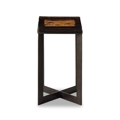 Lennie Cast Glass End Table