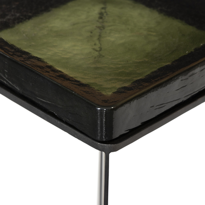 Lennie Cast Glass End Table by Four Hands