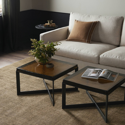 Lennie Cast Glass Bunching Table by Four Hands