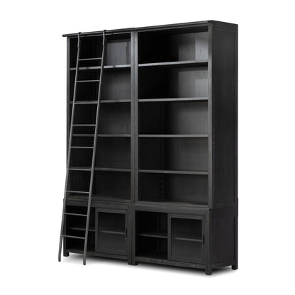 Admont Double Bookcase With Ladder