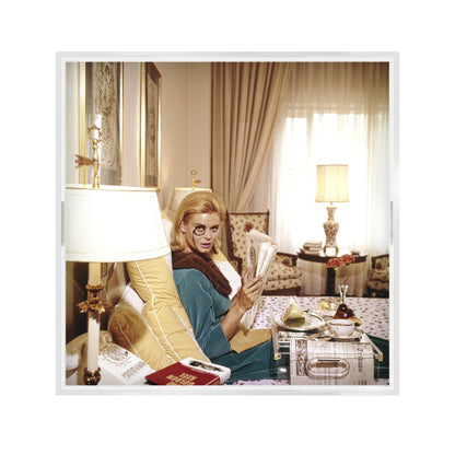 Monocled Miss Tray By Slim Aarons