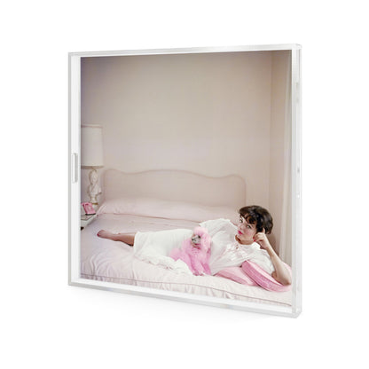 Joan Collins Relaxes Tray By Slim Aarons