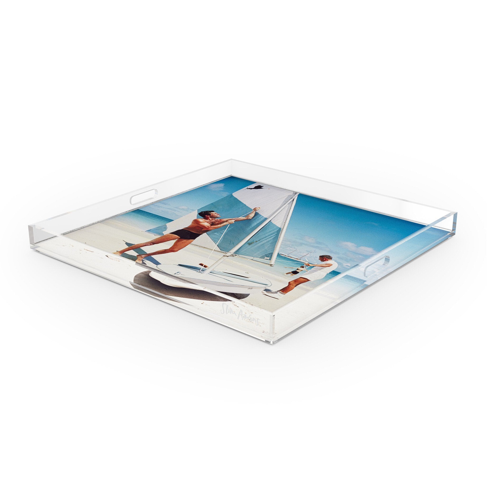 Boating In Antigua Tray By Slim Aarons