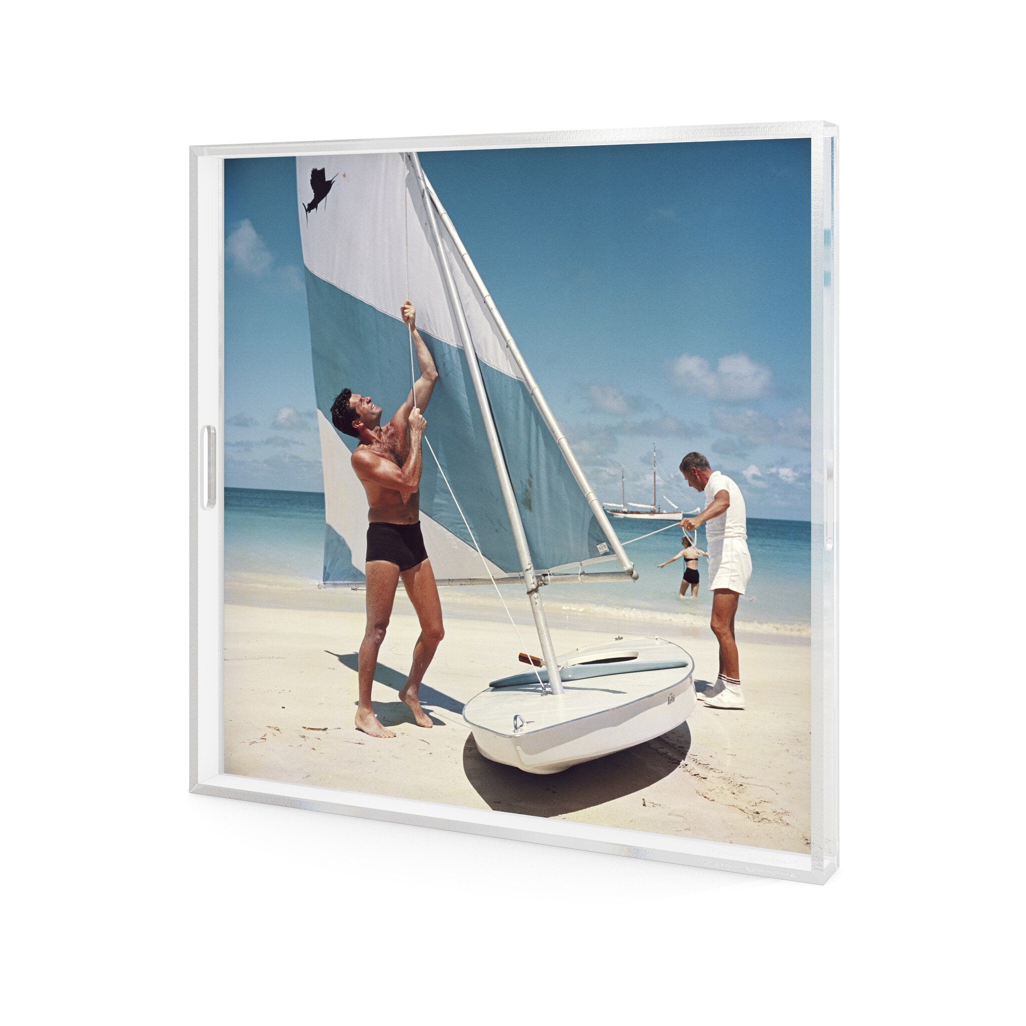 Boating In Antigua Tray By Slim Aarons