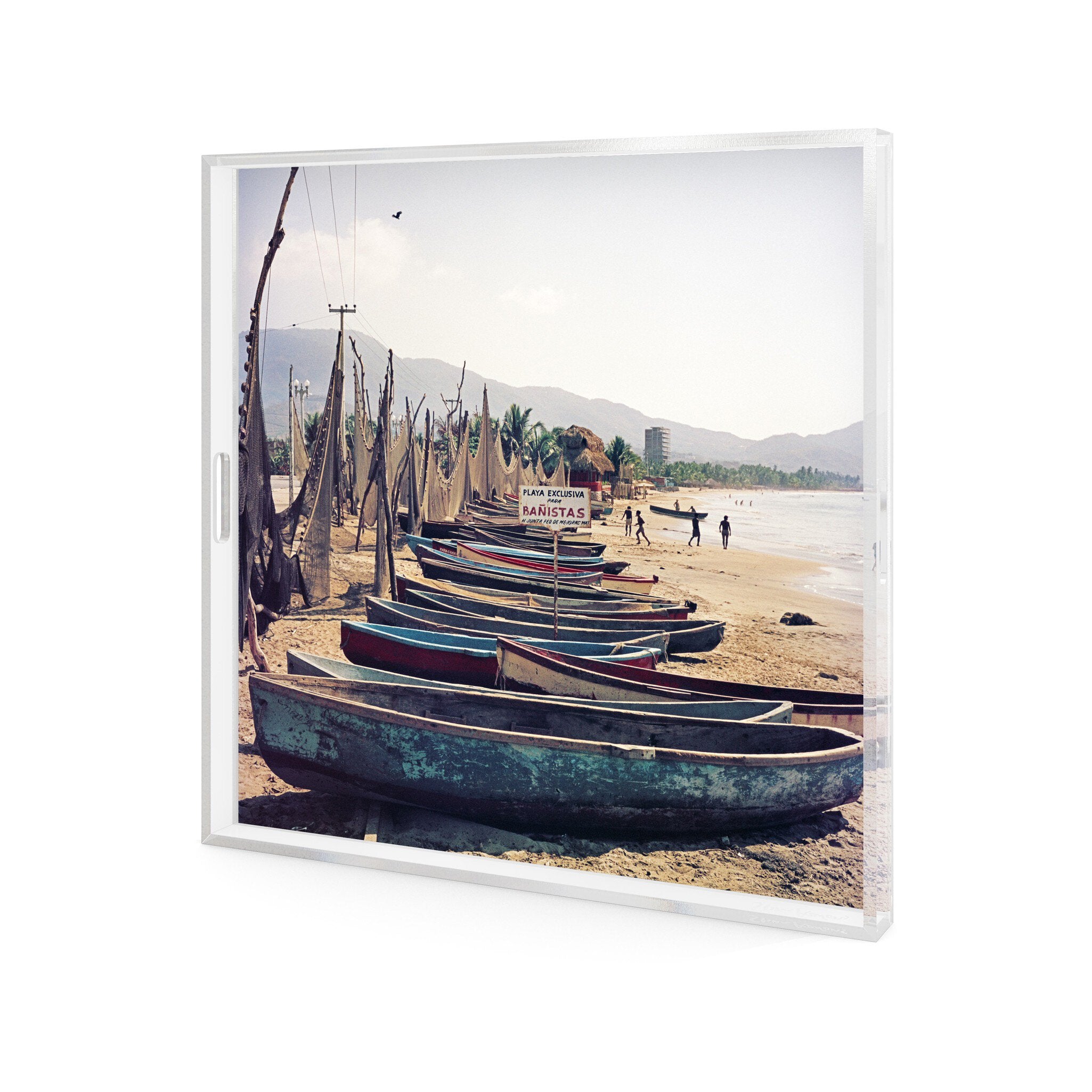 Fishing Boats Tray By Slim Aarons