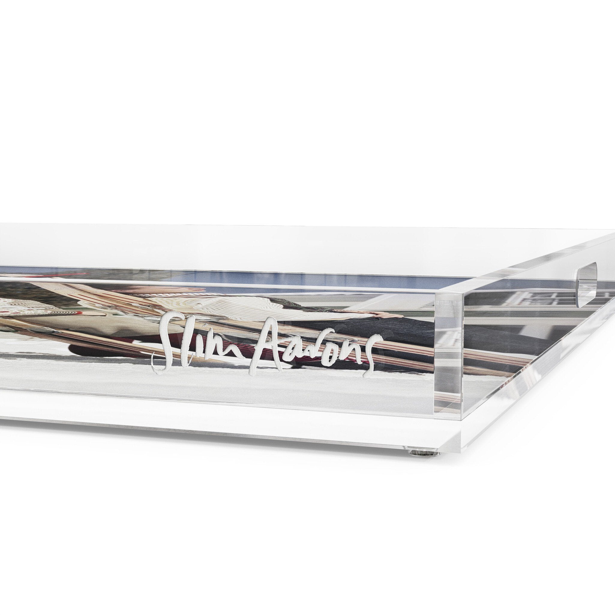 New England Skiing Tray By Slim Aarons