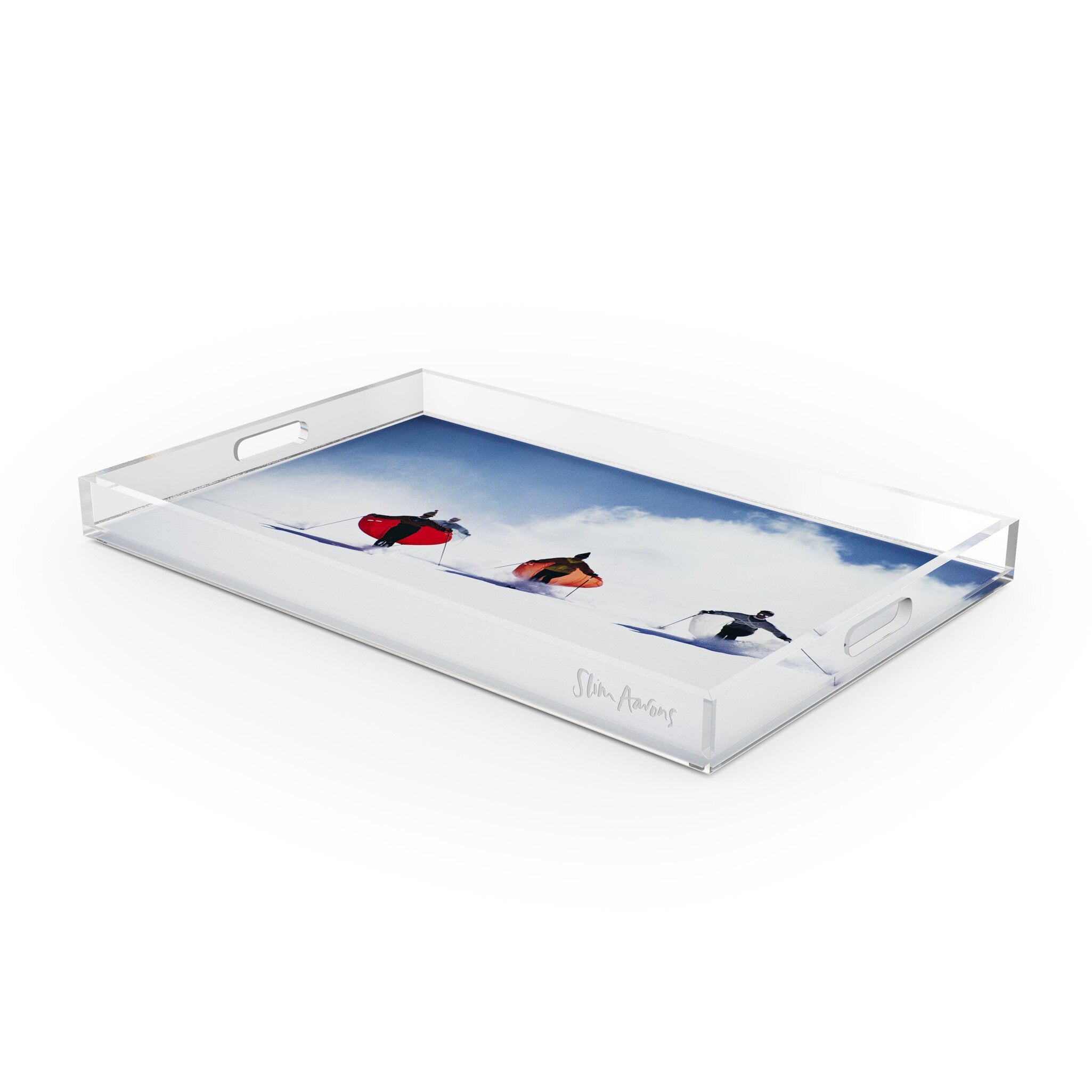 Caped Skiers Tray By Slim Aarons
