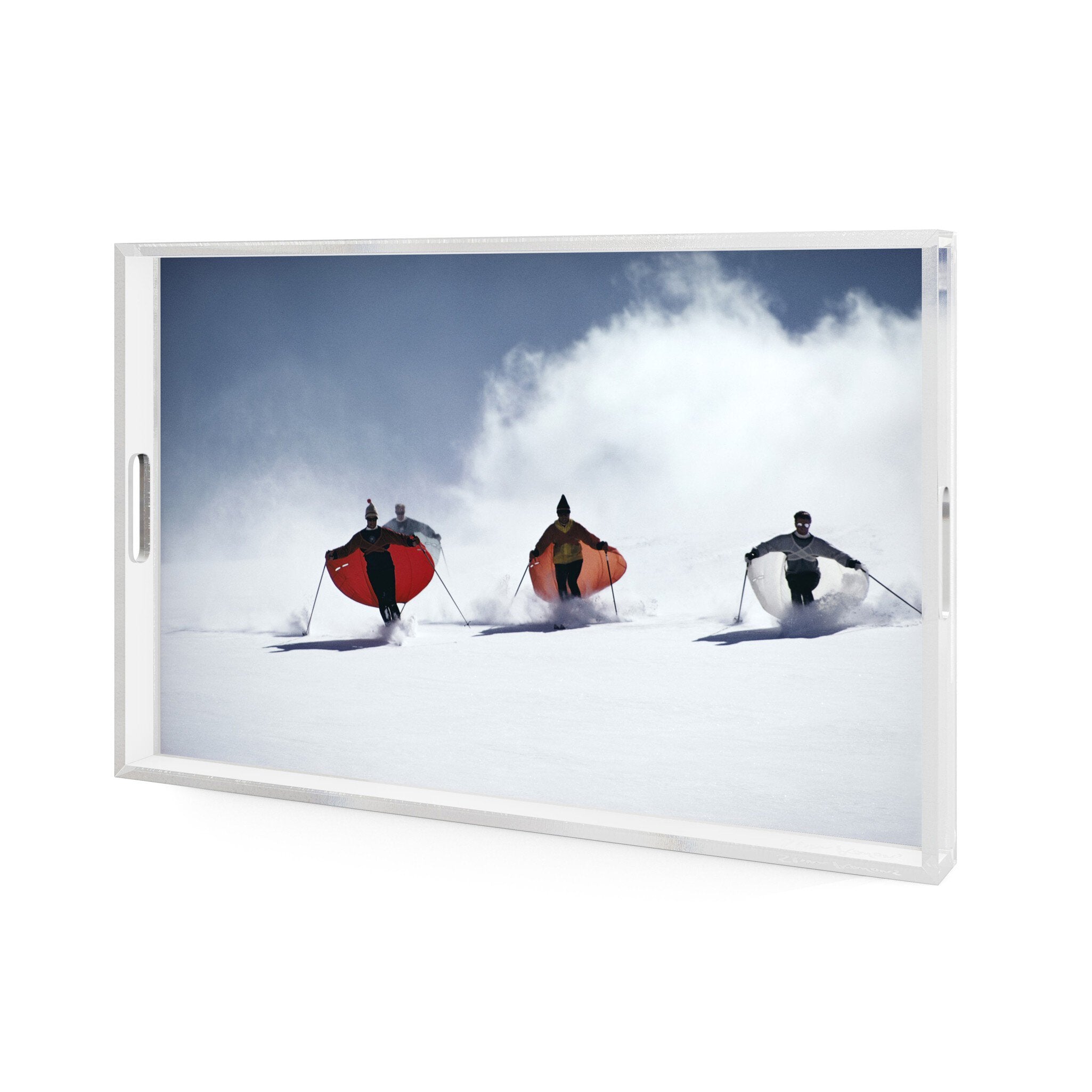 Caped Skiers Tray By Slim Aarons