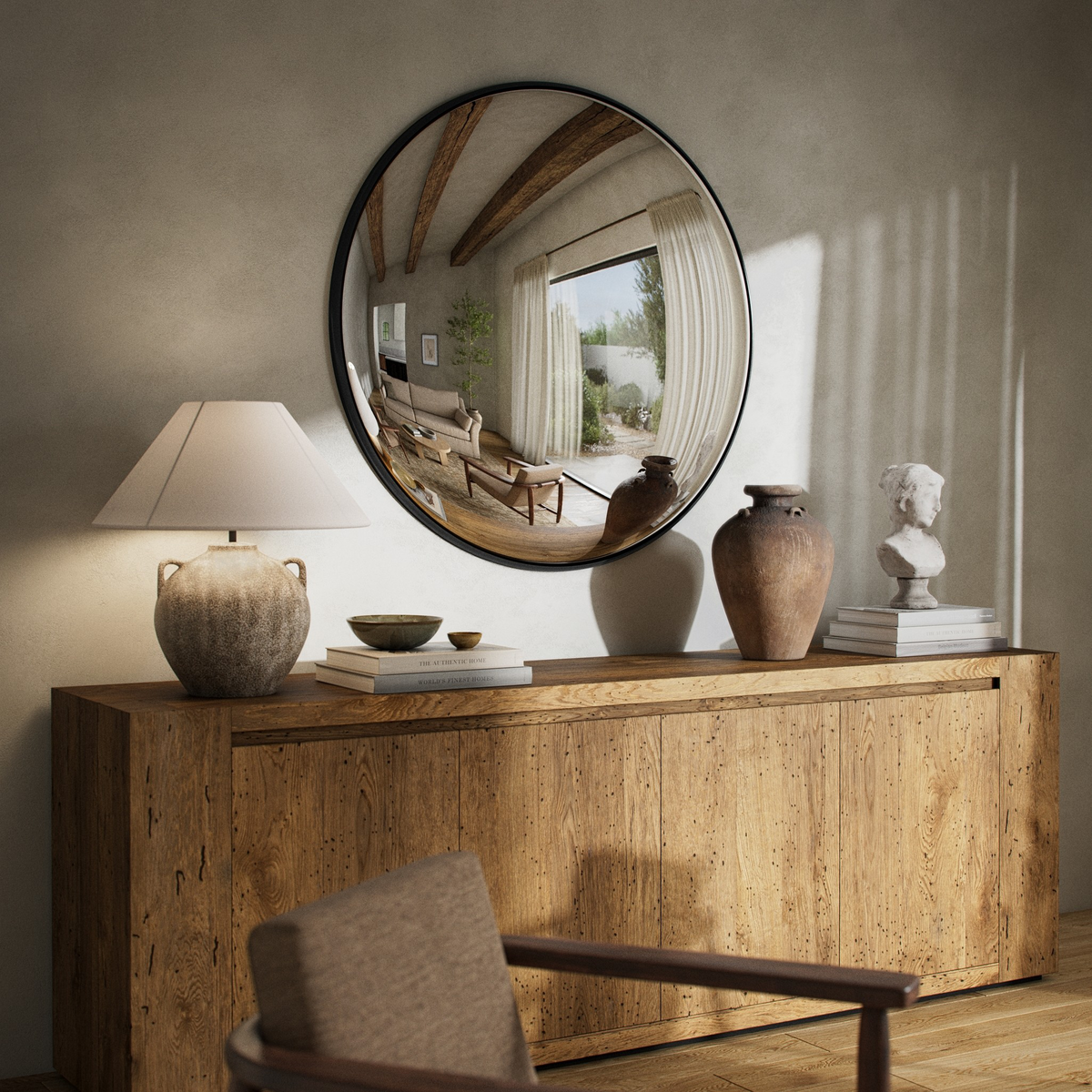 Convex Wall Mirror by Four Hands