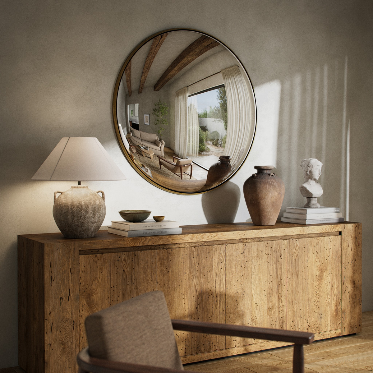 Convex Wall Mirror by Four Hands