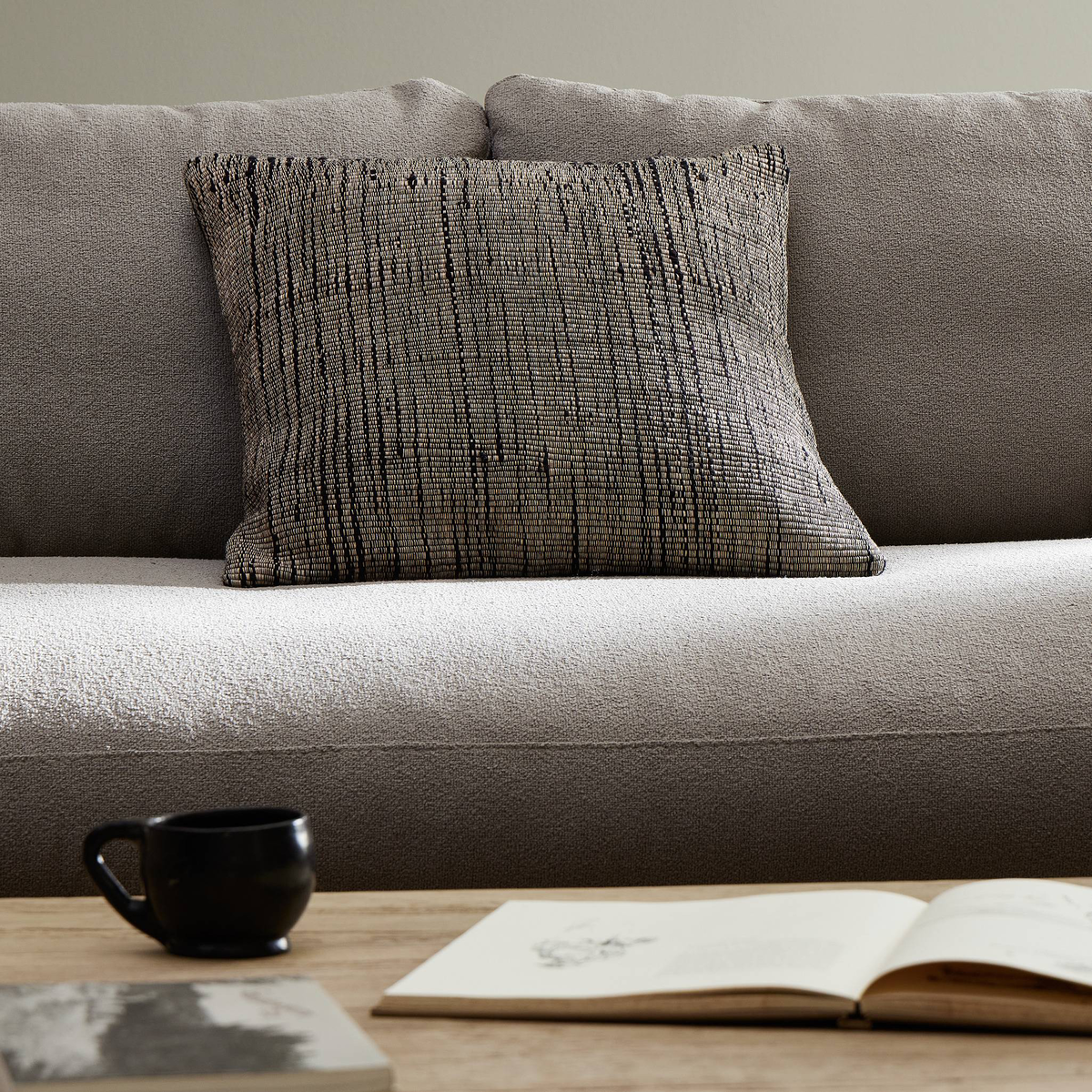 Handwoven Stripe Wool Pillow by Four Hands