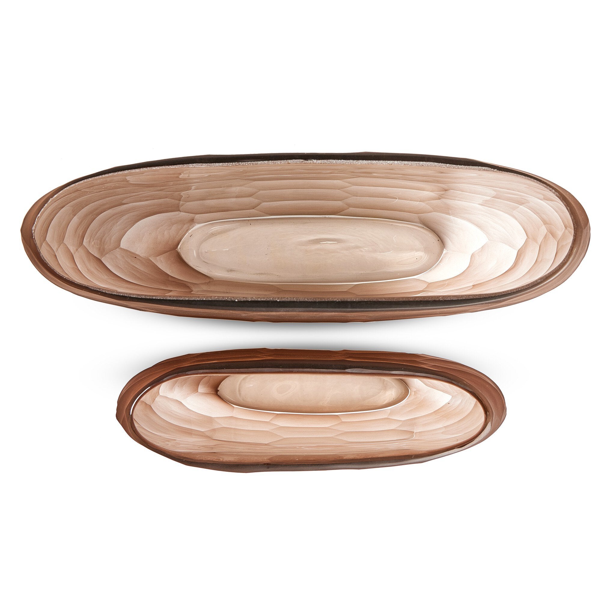 Textured Glass Oval Vases