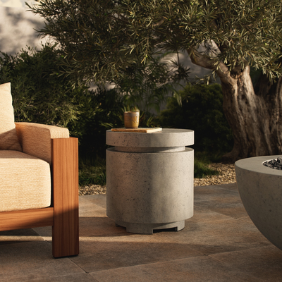 Higgins Outdoor Round Propane Enclosure by Four Hands