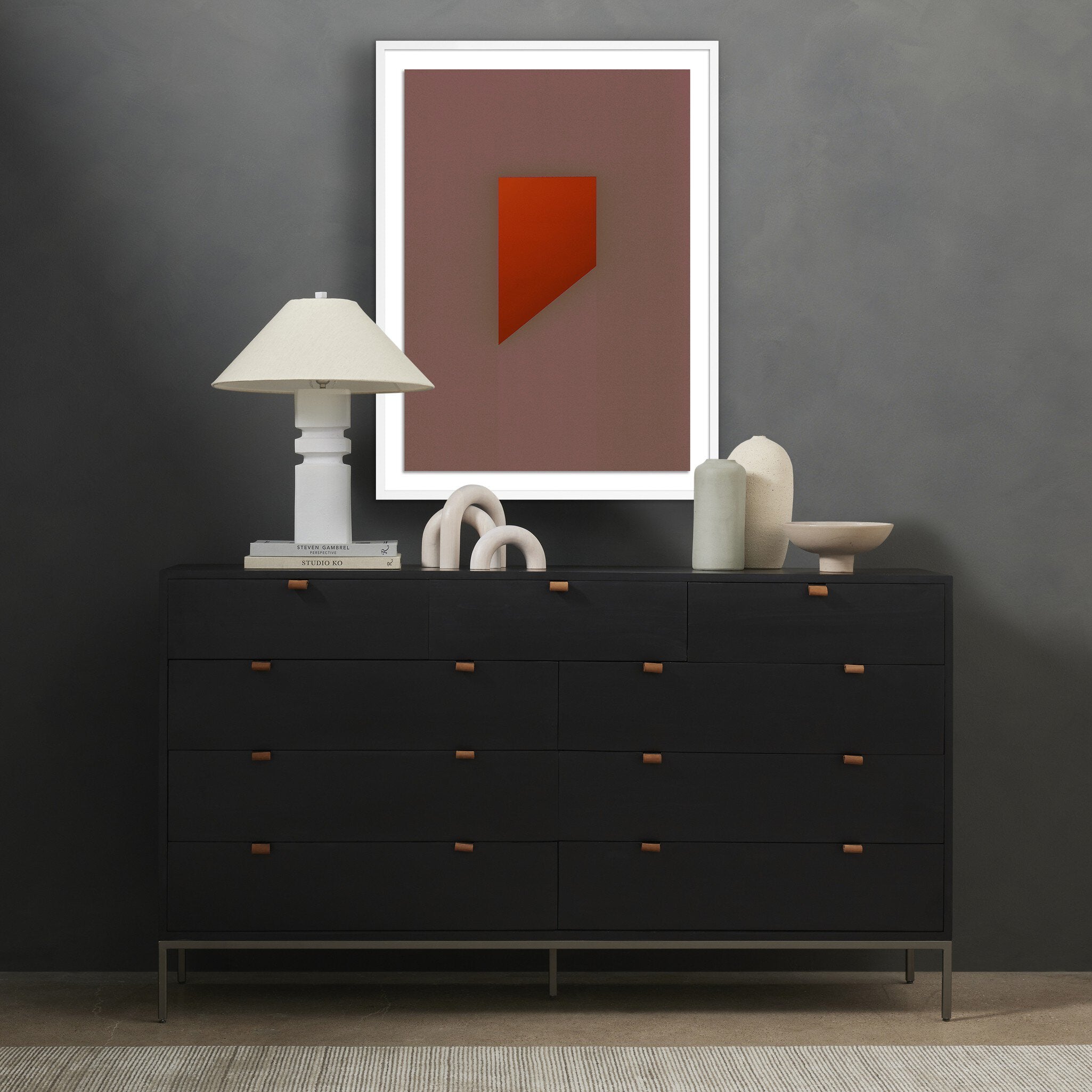 Primordial Stroke Red By David Grey