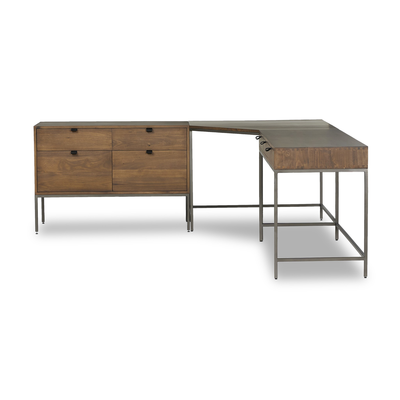 Trey Wide Filing Cabinet Desk System by Four Hands