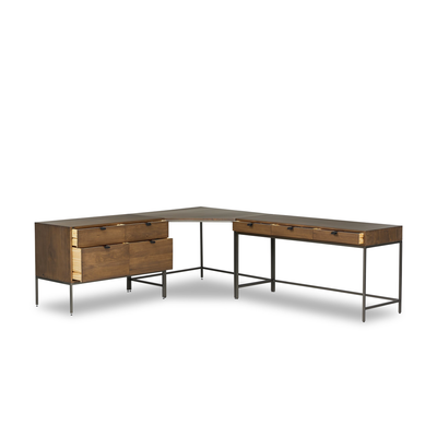 Trey Wide Filing Cabinet Desk System by Four Hands