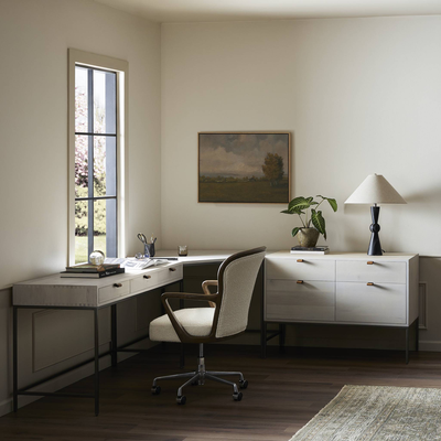 Trey Wide Filing Cabinet Desk System by Four Hands