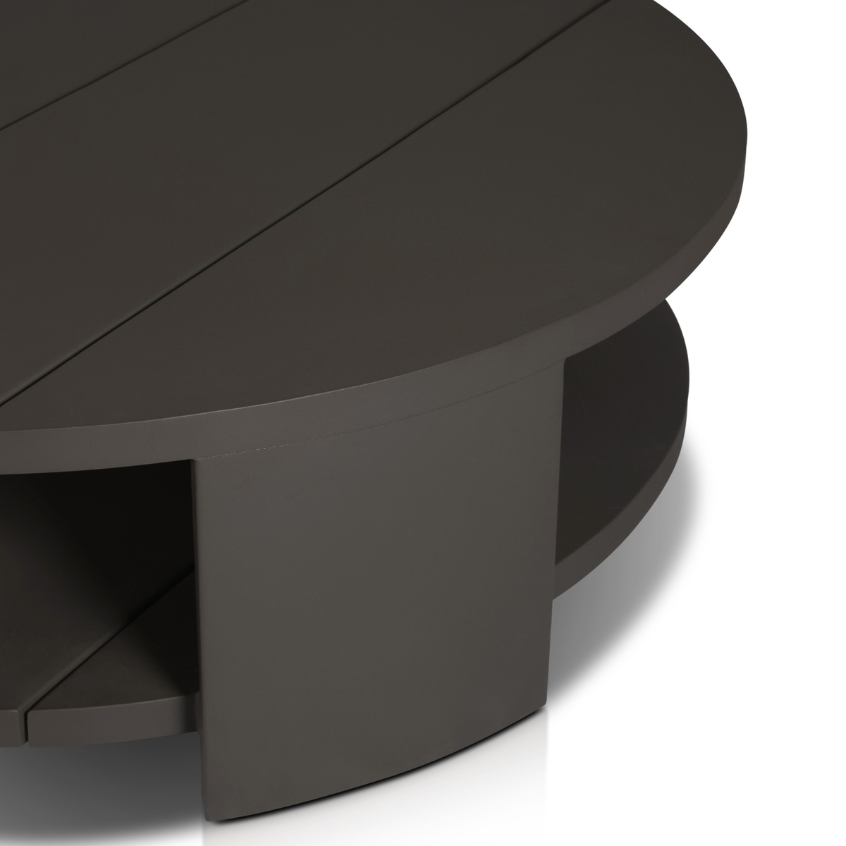 Roca Outdoor Round Metal Coffee Table