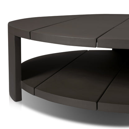 Roca Outdoor Round Metal Coffee Table