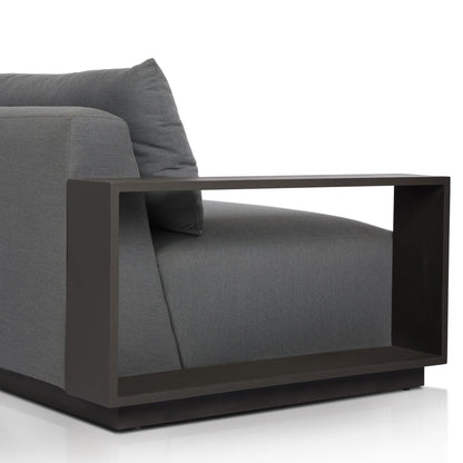 Branford Outdoor Metal Sofa-106"