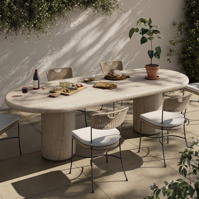 Poole Outdoor Dining Table-102"