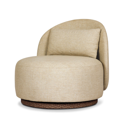 Quaid Outdoor Upholstered Swivel Chair