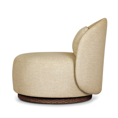 Quaid Outdoor Upholstered Swivel Chair