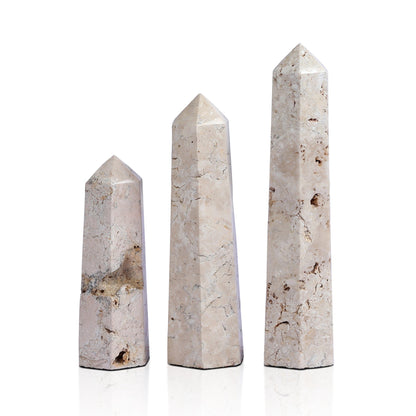 Travertine Obelisk Set