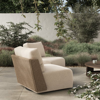 Sicilia Outdoor Woven Swivel Chair