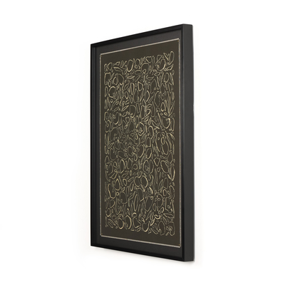 Cream On Black Glimmer By Laurel-Dawn Latshaw by Four Hands