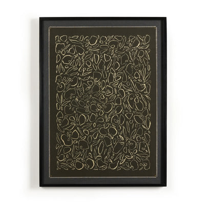 Cream On Black Glimmer By Laurel-Dawn Latshaw by Four Hands