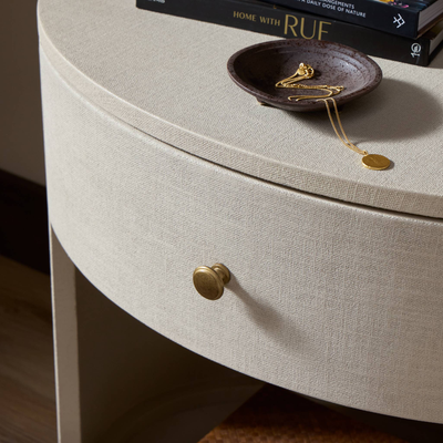 Amelia Oval One Drawer Nightstand by Four Hands