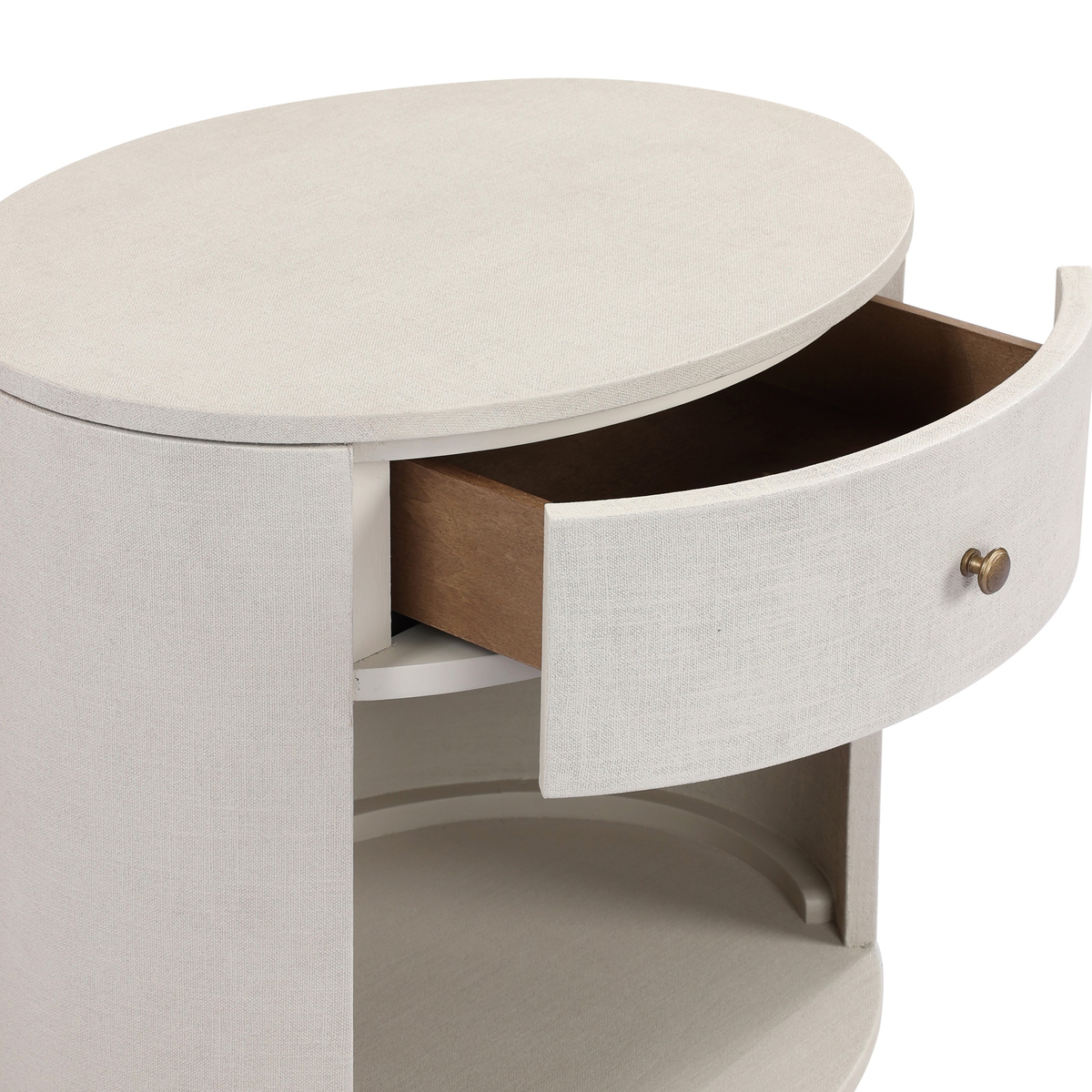 Amelia Oval One Drawer Nightstand by Four Hands