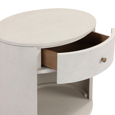 Amelia Oval One Drawer Nightstand by Four Hands
