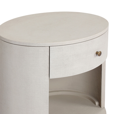 Amelia Oval One Drawer Nightstand by Four Hands