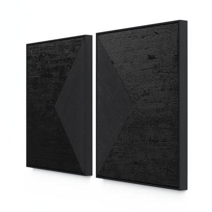 Triangle Diptych By The Holly Collective