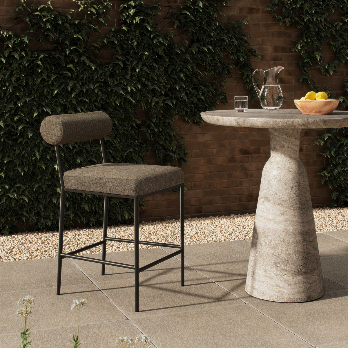 Brookline Outdoor Bar + Counter Stool by Four Hands