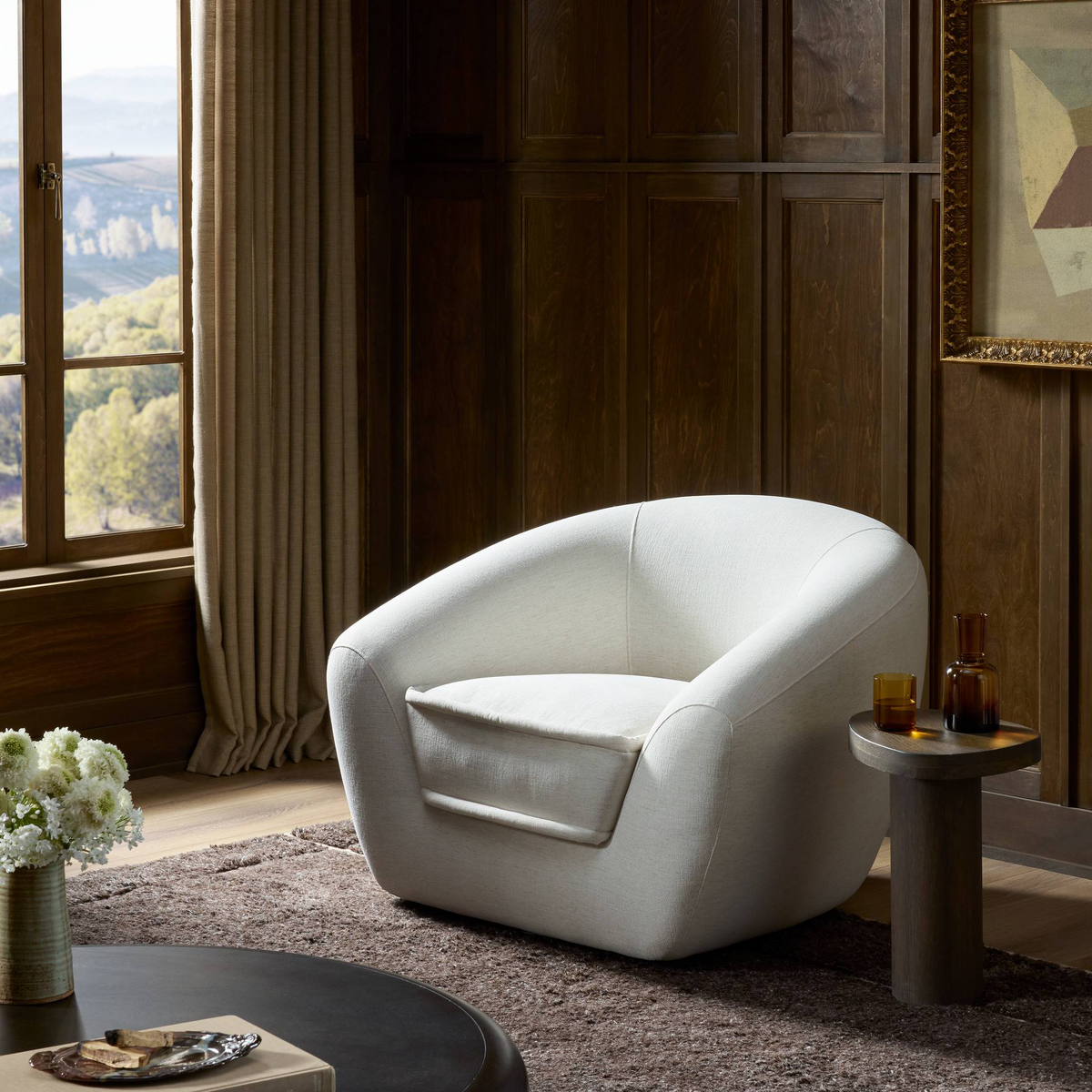 Chantal Swivel Club Chair by Four Hands