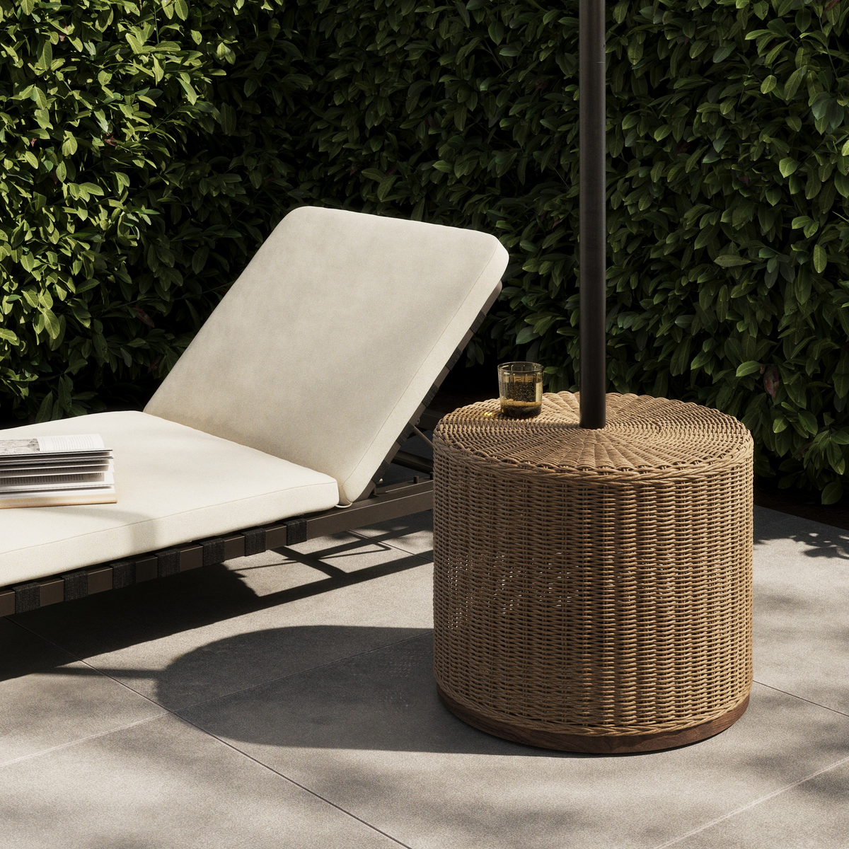 Giles Outdoor Woven Umbrella Cover-Round by Four Hands