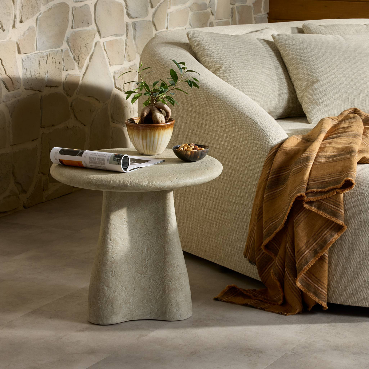 Rosso Outdoor End Table by Four Hands